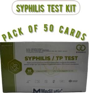 MediLytic Biomedicals Syphilis/TP Test (VDRL) (Pack Of 50 Tests Kit ...