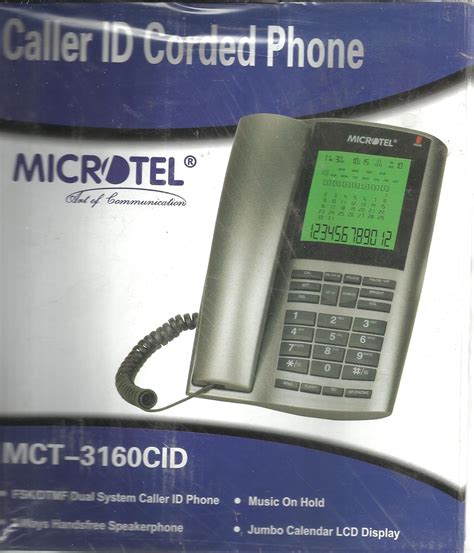 Microtel Caller ID Corded Phone Landline Land Line model MCT-3160CID ...