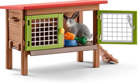 Buy Schleich Farm World, Farm Animal Gifts for Kids, Rabbit Hutch ...