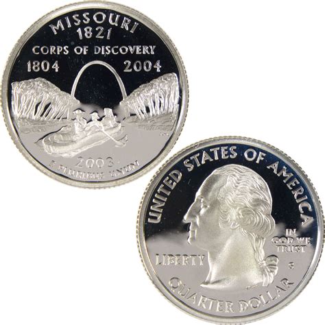 2003 S Missouri State Quarter Silver Proof 25c Coin
