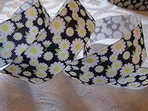 Grosgrain Ribbon - 1" Wide - Daisy Floral Print - 10 Yards - Hair Bows ...