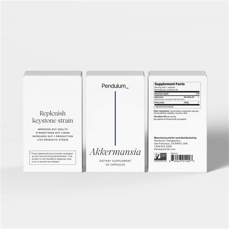 Buy Pendulum Akkermansia Probiotic with Prebiotic Fiber - Increases GLP ...