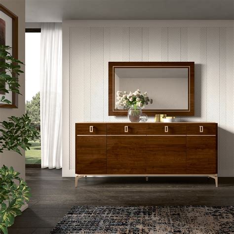 status-eva-walnut-4-door-buffet - Dream Home Furnishings