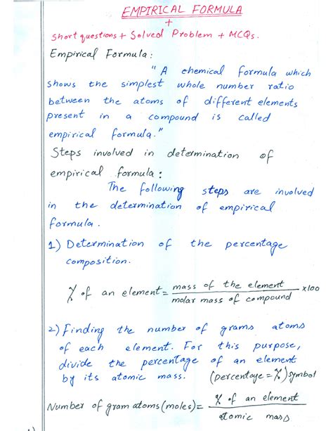 Image result for Empirical Formula Problems