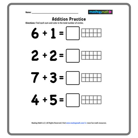 Math Addition Worksheets 的图像结果