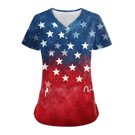 4Th Of July Shirts Women,Independence Day Scrubs For Women,Patriotic ...