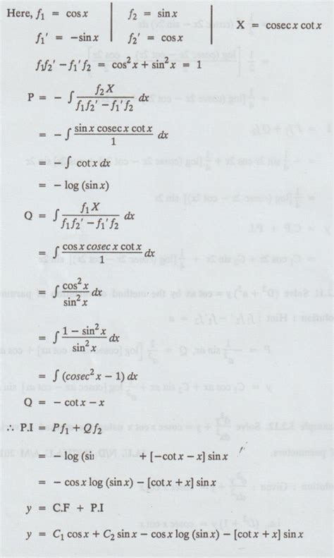 Problems based on method of variation of parameters - Solved Example ...