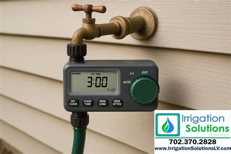 Irrigation timer on a hose bib