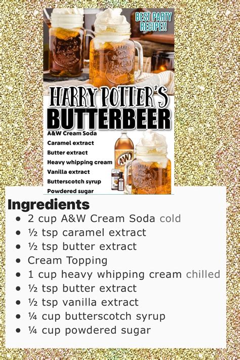 Harry Potter's Butterbeer Recipe