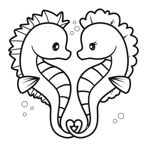 Dive into Creativity with Coloring Page Seahorses