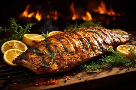 Gourmet gala grilled fish celebration | Premium AI-generated image