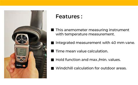 Testo 410-1 (0560 4101) Digital Pocket Vane Anemometer, 0.4 to 20 m/s ...