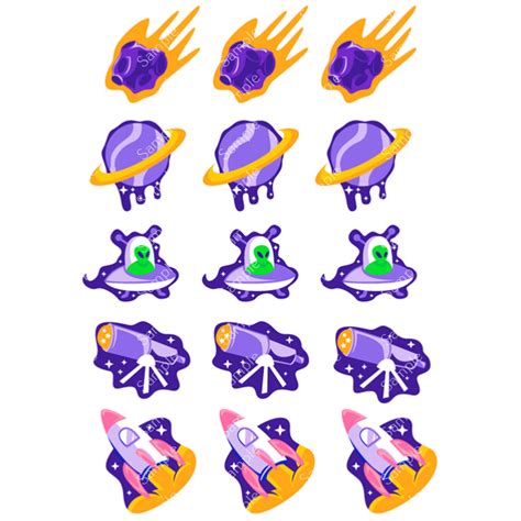 Buy 15 x Pre-Cut Cute Space Edible Wafer Cupcake Toppers Cake ...