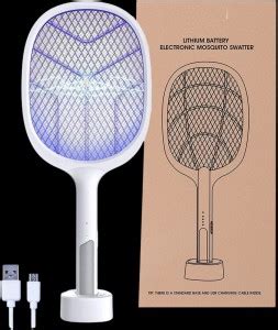 Kwisy Mosquito Racket with UV Light Lamp Five Nights Mosquito Killer ...