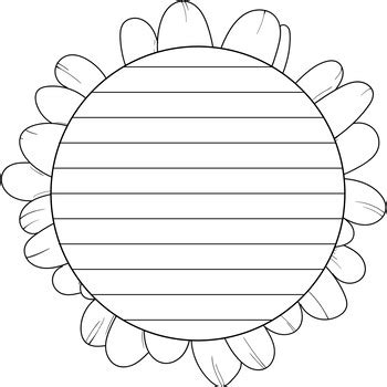 Spring SunFlower Writing Paper Template with Lines (Spring Activities)