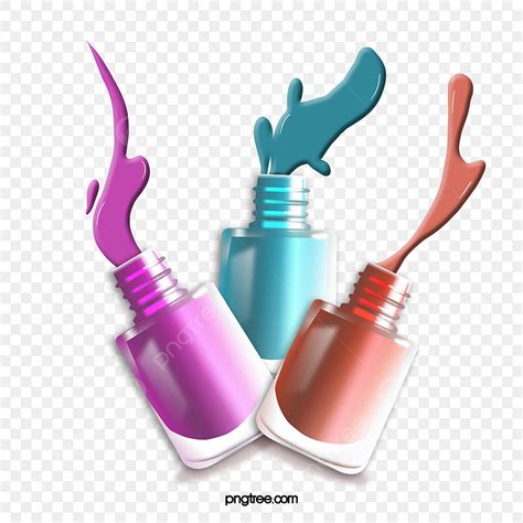 Pink Nail Polish Clipart Transparent Background, Splattered Colorful ...