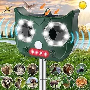 Solar Ultrasonic Animal Repeller, Outdoor Solar-Powered Animal ...