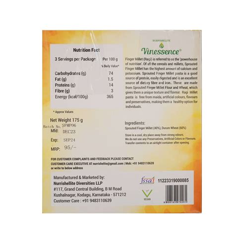 SPROUTED FINGER MILLET PASTA – Sunshinebaby Products