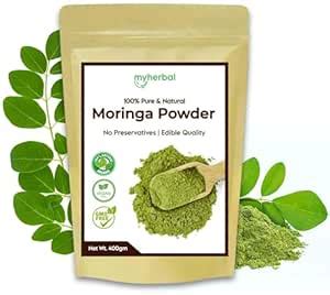myherbal Pure & Natural Moringa Powder 400gm | Immunity Booster ...