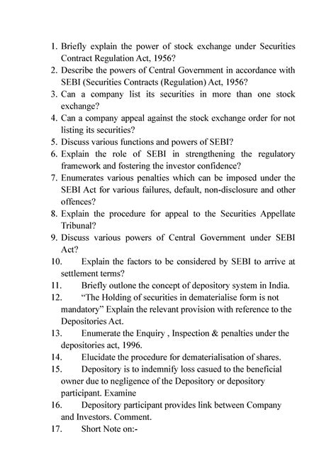 SCRA mains - Briefly explain the power of stock exchange under ...