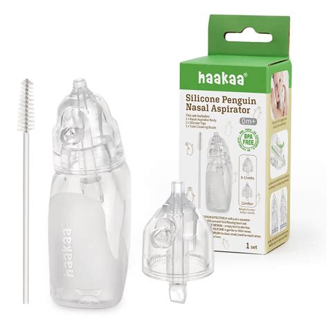Buy haakaa Silicone Baby Nasal Aspirator| Safe Baby Nose Cleaner| Easy ...
