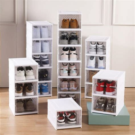 Nayasa Click Shoe Box | Stakable | Multi Purpose Space - Saving Storage ...