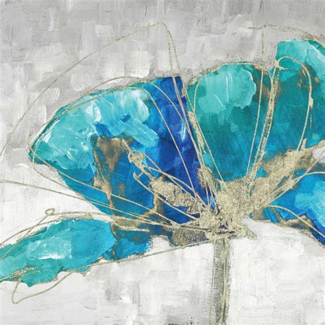 Framed Wall Art Painting Titled: Blue Poppy III, by Kroeker, Wendy ...