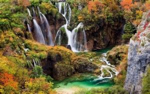 Waterfall scenery Sticker Poster Paper Print - Nature posters in India ...