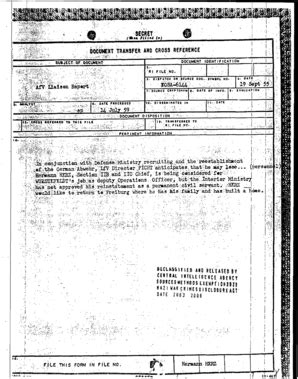 Fillable Online foia cia :FILE THIS FORM IN FILE NO; Liai5on Report ...