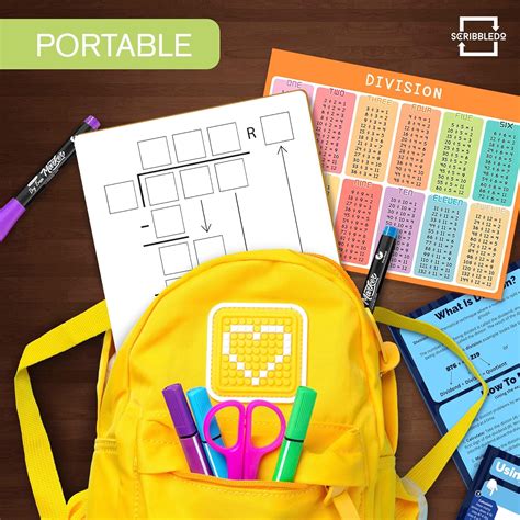 SCRIBBLEDO Dry Erase Division White Board 9x12Inch India | Ubuy