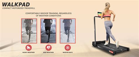 Buy PowerMax Fitness Walkpad 3HP Compact Motorized Treadmill for Home ...