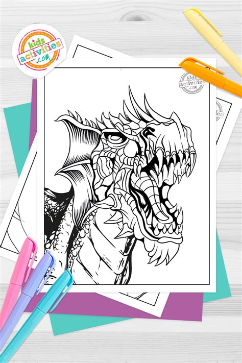 Dragon Coloring Pages Realistic Flowers [2025]