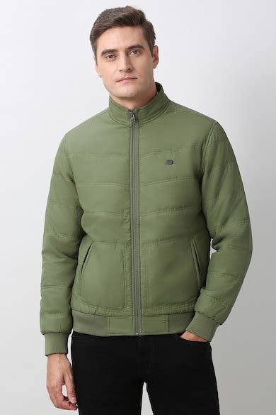 Buy Men Green Solid Casual Jacket Online - 40015467 | Peter England