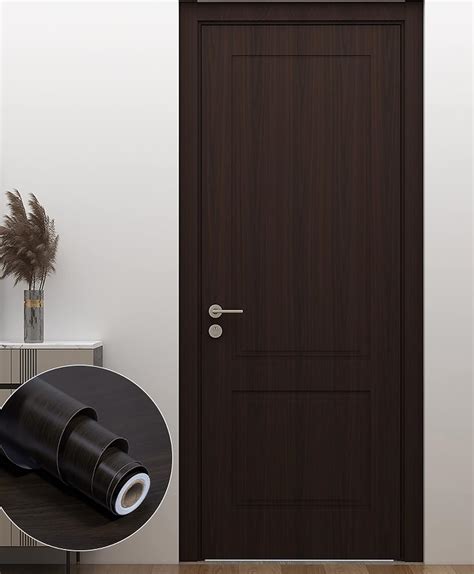 wolpin Wall Stickers Wood Wallpaper DIY Vinyl Shelf Liner, Door ...