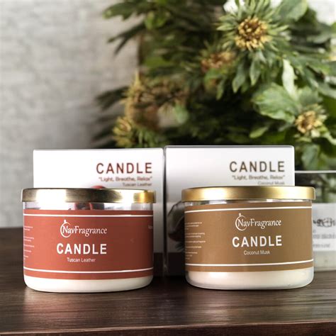 Coconut Musk and Tuscan Leather Scented Candle Sets – Nav Swastik Pvt. Ltd.