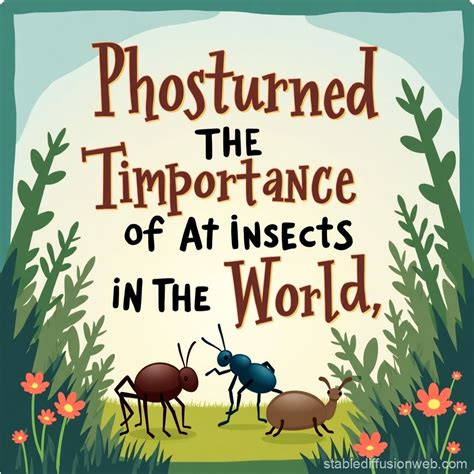 Insects' Importance Sign | Stable Diffusion Online