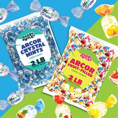 Buy Arcor Crystal Mint Hard Candy, After-Dinner Drops, Bulk 2 Pounds ...