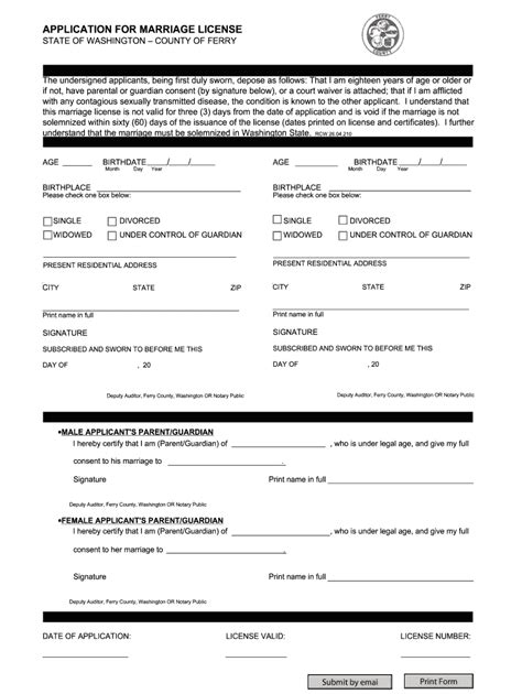 Image result for Marriage License Forms