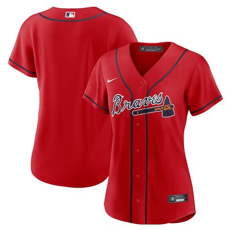 Women’S Atlanta Braves Red Team Jersey – All Stitched – TXTrend Shop