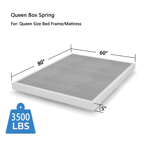 THEOCORATE Queen Box Spring and Cover Set, 5 Inch Low Profile Metal ...