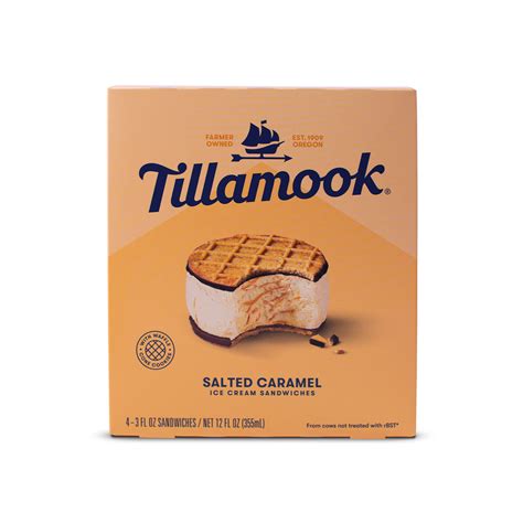Tillamook Ice Cream Sandwiches, Salted Caramel-Hero