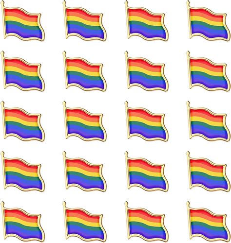 Grevosea 20 Pcs LGBT Rainbow Flag Pins with Gold India | Ubuy