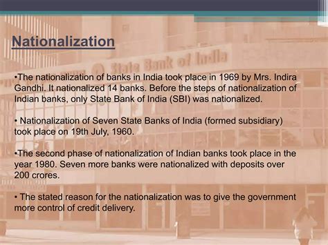 Phases Of Nationalisation Of Banks In India