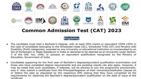 CAT Eligibility Criteria 2023: Check Age Limit, Qualification ...