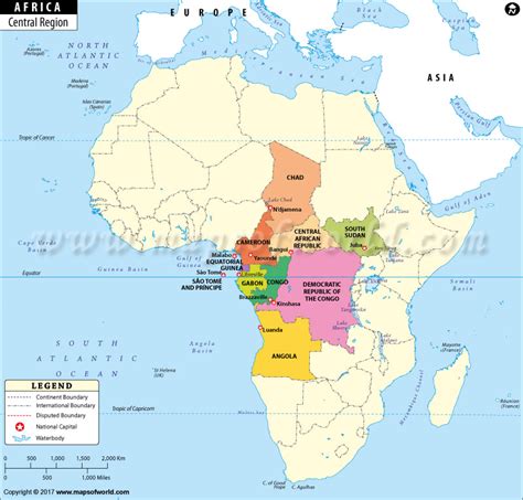 Map of the Central African