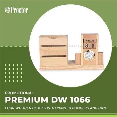 Premium Wooden Desk Organizer with Calendar Blocks DW 1066 in bulk for ...