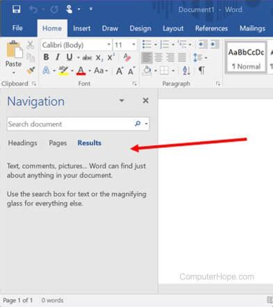 Image result for Creating a Navigation Window for Word
