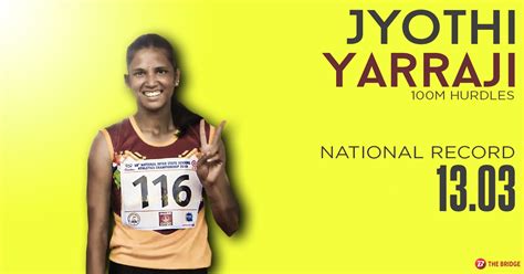 20-year-old Andhra athlete scripts new national record in 100m hurdles