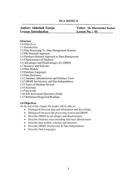 DBMS 8 - lecture note - MCA 202/MS 11 Author: Abhishek Taneja Vetter ...