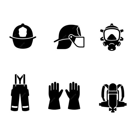 Essential firefighter personal protective equipment ppe vector ...